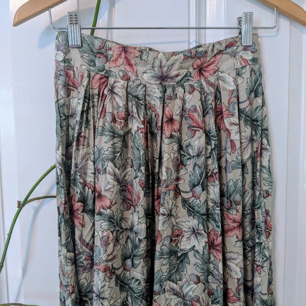 Long floral skirt